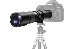 Lente de montaje EF/EF-S, lente teleobjetivo manual JINTU 500mm/1000mm f/8 para Canon, EOS, Rebel T8i, T7i, T7, T6, T6s, T6i, SL3, SL2, 4000D, 2000D, 1200D, 1100D, 70D, 77D, 650D, 60D, 80D, 90D 5D IV,