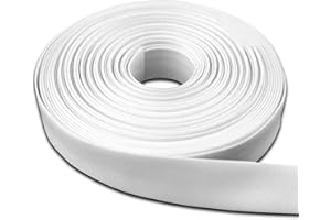 DAW21ONLINESHOP 1 mètre de gaine thermorétractable, taux de rétraction 2:1, différentes tailles au choix Blanc 3/8" 10mm/5mm