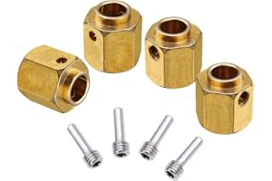 kingsea Lot de 4 adaptateurs Trx4 en laiton - 12 mm de large - 12 mm de large - Pour Traxxas TRX4 1/10 RC Crawler (12 mm)