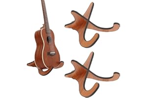YITOBICI 2 Stücke Gitarrenständer, Holz Ukulele Ständer, Ukuleleständer, Kleinere Gerätschaften und für Mandoline Violine (Nicht für Gitarre geeignet,2 Stücke)