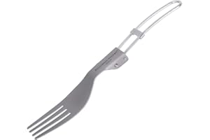 iBasingo Titane Cuillère Pliante Fourchette Spork Camping en Plein Air Couverts Légers Vaisselle Portable Ustensiles De Voyage