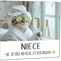 Old English Co. Lovely Daughter Birthday Card - Neon Purple Birthday