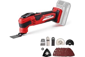 Einhell Herramienta multifunción a batería VARRITO Power X-Change (Li-Ion, 18V, 11000-20000 min.-1, cierre rápido, portaherramientas ajustable en 12 posiciones, sin batería ni cargador)