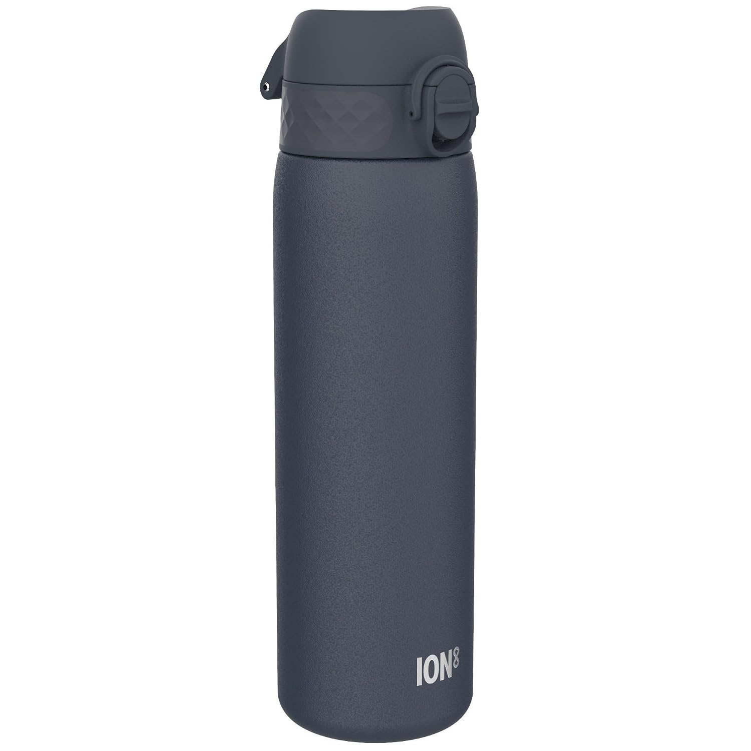 ION8 Lichtgewicht Stalen Kinderwaterfles, 400 ml/13 oz, Zonder Isolatie, Lekvrij, Makkelijk te Openen, Veilige Vergrendeling, Vaatwasserbestendig, Flipdop, Draaggreep, Duurzaam, Asmarine