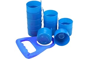 iSuperb 20 Pezzi Tappo per Caraffa dell’Acqua 5 Gallon Non Spill Caps Riutilizzabile Bottiglia Tappo per 5.5 cm con Manico in Bottiglia De Acqua (Blu)