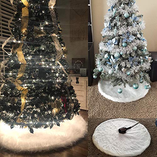 Deggodech Peluche Gonna Albero Di Natale 90cm Bianco Finta