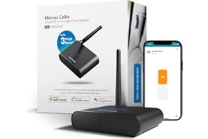 Meross Pilot do bramy garażowej WiFi z anteną zewnętrzną, silnik do bramy garażowej WiFi z 3 obsługiwanymi drzwiami, kompatybilny z Apple Home, Alexa i Google Home, pilotem i sterowaniem głosowym