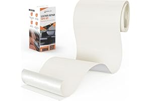 Xroam Pelle Adesiva per Riparazioni Divano, 12x160 cm Ecopelle Adesiva Bianco, Patch di Riparazione in Pelle Autoadesiva, Ecopelle Adesiva per Divani, Sedili Auto, Mobili, Borse