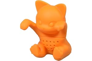 PhoneNatic Infuseur à thé en silicone pour chat en vrac Orange