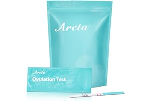 Areta 30 x Test di Ovulazione Sensibile: Test Fertilità Donna 25 mIU/ml, Stick Ovulazione Affidabile, Kit Ovulazione da 30 Confezioni Altamente Accurato, 30 LH Test