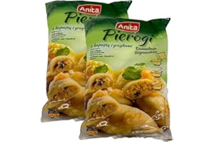 GENERIC Anita Pierogi Dumplings 1KG Dumplings with Cabbage and Mushroom Filling Deep Frozens Product of Ireland Pack of 2