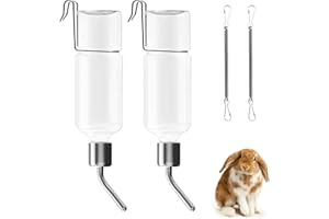 PiliStar 2 Stück Hängende Haustiere Wasserflaschen,350 ML Trinkflasche Kaninchen,Trinkflasche Kaninchen mit Halterung,Trinkflasche für Nagetiere,für Kaninchen,Hamster,Meerschweinchen,Chinchillas