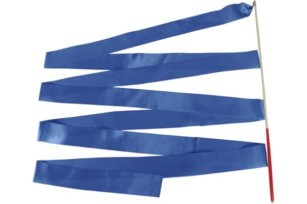 Trimming Shop Rythmique Gymnastique Ruban avec Twirling Danse Baton Canne pour Enfants Artistique Dance, Gymnastique Entraînement, Amusant Activités, 4 Mètres - Bleu Roi, 1pc