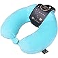 Lushomes Blue Cervical Memory Foam Travel Pillow for Neck and Back Support(12 x 12 inches, Single pc)