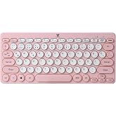 Blueforce Bt-k95 2,4Ghz Wireless + Bluetooth Kablosuz Sessiz Klavye Pembe &Ccedil;ift Modlu Telefon Tablet Mac Uyumlu
