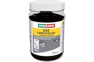 Parexlanko - Colorant en poudre - 332 LankoColor - Noir - Pour mortier et béton, ciment, chaux ou plâtre - Tenue longue durée - 900g
