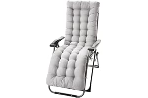 UYEOCO Cojín para Tumbona para Tumbonas de Jardín, Cojín Grueso para Silla para Interior y Exterior, Jardín Patio Playa Respaldo Alto(Color:#1,Size:155x48x8cm)