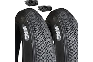 ECOVELO 2 COPERTONI 20 X 4.0 + CAMERE D'ARIA COPPIA PNEUMATICI SLICK FAT BIKE E-BIKE RUOTE 20''