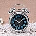 Produktbild SXWY Retro Classic Glocke alarmuhr Metall Wecker Stille Scan Bewegung Sehr leistungsstarke Alarm batteriebetriebene nachtlicht verfügbar,Blue