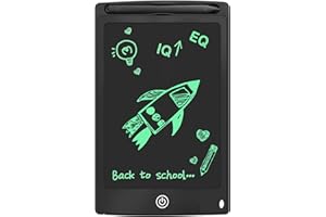 TOPBELIEF LCD Writing Tablet, 8.5 Inch Kids Drawing Tablet, Toddler Drawing Pad with Lock, Erasable Electronic Drawing Tablet, Colorful Screen Educational Graffiti Doodle Board for 3-6 Year Old Boys Girls Black