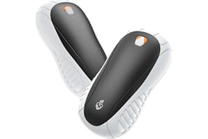 FANDLISS Hand Warmers Rechargeable, 2 Pack 5200mAh Electric Portable Pocket Heater, Electric Hand Warmer for Raynauds, Golf, Camping, Women Mens Gifts Black-white