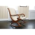 Shilpi Wooden Handmade Pure Sheesham Wood Rocking Chair/Wooden Recliner