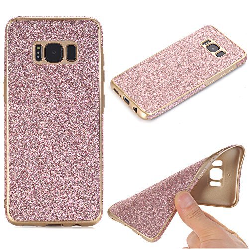 Galaxy S8 Slim Etui, TechCode Geometrisch Slim Fit Dual Layer Drop Schutz Burgund Modern Grip Hülle für Samsung Galaxy S8 (Galaxy S8, Rosa-A2)