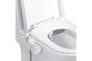 Yolife Bidet, Ultra-Slim Bidet-Aufsatz für Toilette mit Nicht Elektrischer Selbstreinigender Doppeldüse (Hintere/Weibliche Reinigung), Einstellbarer Wasserdruck(Mit 2m Schlauch)