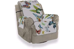 A.Monamour Sofabezug Sofaüberwurf Sesselschoner Aquarellhand Die Bunte Fliegende Schmetterlinge Zeichnet Samt Sesselbezug Sesselhusse Sessel Abdeckung Sesselschutz Stuhl Abdeckung Stuhlschutz
