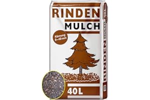 HERGESTELLT FÜR BAUPROFI Rindenmulch 0-40 mm Körnung 40 Liter Garten-Mulch NEU 40 L Qualität aus Bayern!