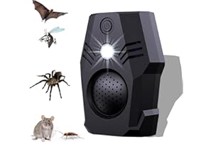 STFALI Répulsif à ultrasons - Répulsif à ultrasons - Répulsif souris - Répulsif anti-araignées - Répulsif chauve-souris - 4 modes pour maison, appartement, restaurant