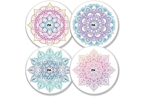 MySweetStitch | Pegatinas para Freestyle Libre 1 & 2 Sensor con AGUJERO DE VENTILACIÓN | Set 4 x Mandala | Made in Germany