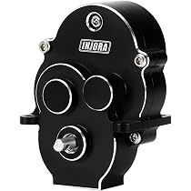Boîtier Transmission Noir Rc INJORA Transmission Complète CNC En Aluminium Avec Moteur Brossé à