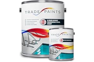 PAINTS4TRADE 2 Pack Epoxy Swimming Pool Paint - Ideal For Concrete, Stone, Brick - 5 Litres (Goosewing Grey BS00A05)