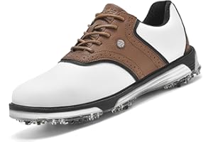 ULTIANT Golf Shoes Mens Waterproof Spikeless Classic Professional Stability for Golf Training