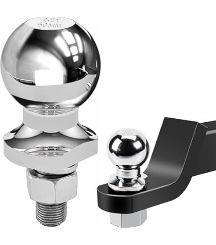 SPOTLIGHT BOULE D'ATTELAGE REMORQUE, ROTULE DROITE 50MM - ECROU DE BLOCAGE 22MM - COMPATIBLE