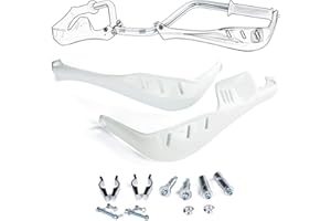 A-PRO SRL Paramani Manubrio Protezione Moto Motocross Enduro Plastica Universale Bianco