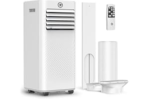 KGOGO 9000 BTU Air Conditioning Unit, 4-In-1 Portable Air Conditioner, Dehumidifier, Ventilation, Cooling Fan with 2 Fan Speeds,Digital Display, 24 Hour Timer & Window Venting Kit for Rooms Up to 300ft