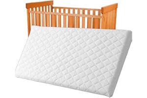Porter and Lambert Baby Cot Bed Mattress – Quilted Breathable | Anti Allergenic | Waterproof Cover for Toddler Pram, Swing, Cradle, Crib or Bassinet - Foam Density 25HC (White, 160 x 70 x 13 cm)