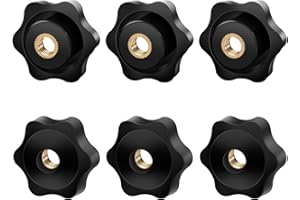 xiaoxiaozhijia 6 pezzi Dadi Zigrinati M8,Viti a Testa Zigrinata M8,Dado a Stella Diametro esterno 32 mm,Manopole Zigrinate per l'industria Meccanica Mobili Attrezzature Elettroniche