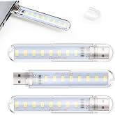 OSALADI 3 adet mini USB LED LED LED okuma beyaz ışık taşınabilir USB diz&uuml;st&uuml; bilgisayar klavyesi i&ccedil;in taşınabilir gece lambas