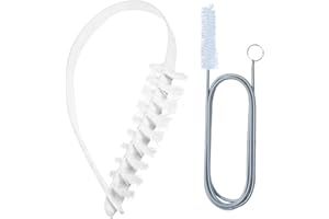 TAIHOBO 2 szczotki do czyszczenia pralki bębnowej z długim uchwytem, elastyczna szczotka odpływowa 155 cm, obracana o 360°, nylonowa szczotka do czyszczenia klimatyzacji, grzejników, zlewozmywaków