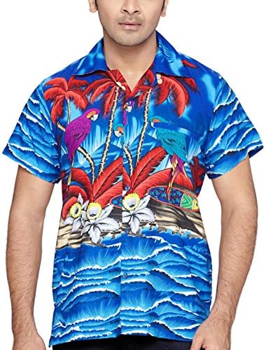 SWEET NECTAR Men's Regular Fit Classic Short Sleeve Casual Floral Hawaiian Shirt XL