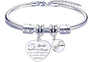 FGHJK Cadeau Noel Amie Bracelets pour Amitié Cadeau Meilleure Amie Cadeau Amie Anniversaire Bracelet Amie Bracelet pour Amie Meilleure Amie Cadeau Cadeau Femme Amie Bracelet Femme