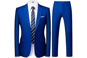 Allthemen Abiti da Uomo 2 Pezzi Abito da Sposa Regular Fit Abito da Lavoro con Un Bottone