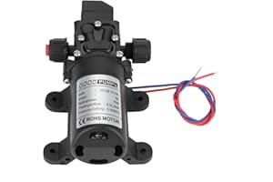 VIFERR Water Pump DC 12 V Self-Priming Pressure Water Pump 0.9 Mpa 6 L/min High Pressure Pump Membrane Pump for Caravans Motorhomes Boats Garden