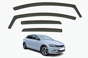 AirFlux Set di 4 deflettori d'aria compatibili con modelli VOLKSWAGEN POLO MK6 5 porte Hatchback 2018 2019 2020 2021 2022 2023 2024.