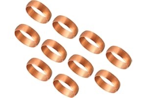 TA-VIGOR 22mm Tube OD Compression Sleeves Ferrules, 5PCS Copper Ferrule Fitting Brass Compression Fittings, Copper Olives Assortment Kit for Oil Water Air Pipe