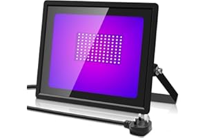 Ankishi UV Black Light 100W/50W/30W,385-400nm UV Light 3 Brightness,Ultraviolet Light with 1.5M Power Cord Plug and Switch,UV Floodlight IP66,LED Black Light for Disco Party Halloween Bar Decorations