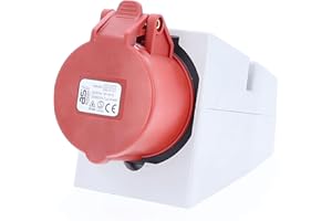 as - Schwabe - Enchufe de pared CEE 400V, 16A, 5 polos, IP44, 60430